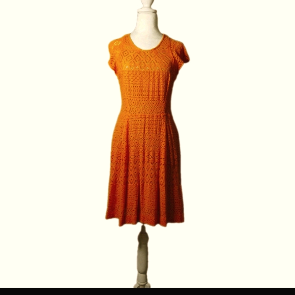 CUT 25 Orange Knit Summer SunDress Small